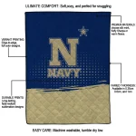 navy midshipmen dot illusion blue quilt blanket best selling