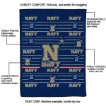 navy midshipmen handdrawn stripes blue quilt blanket best selling