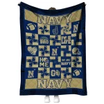 navy midshipmen helmet heart blue quilt blanket best selling