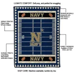 navy midshipmen mickey player blue quilt blanket best selling