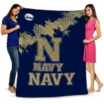 navy midshipmen paint trail blue quilt blanket best selling