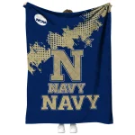 navy midshipmen paint trail blue quilt blanket best selling