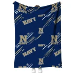 navy midshipmen sketch lines blue quilt blanket best selling