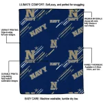 navy midshipmen sketch lines blue quilt blanket best selling