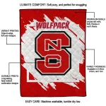 nc state wolfpack block border red quilt blanket best selling