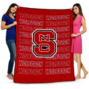 nc state wolfpack bold red quilt blanket best selling