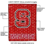 nc state wolfpack brick grid red quilt blanket best selling