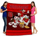 nc state wolfpack disney football red quilt blanket best selling