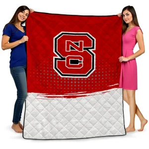 nc state wolfpack dot illusion red quilt blanket best selling