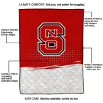 nc state wolfpack dot illusion red quilt blanket best selling