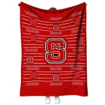 nc state wolfpack handdrawn stripes red quilt blanket best selling