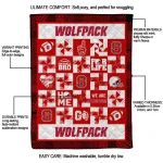 nc state wolfpack helmet heart red quilt blanket best selling