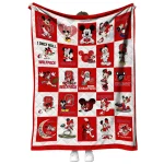 nc state wolfpack mickey mouse motif red white quilt blanket best selling