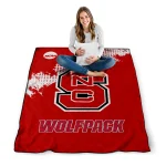 nc state wolfpack paint trail red quilt blanket best selling