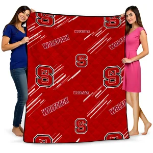 nc state wolfpack sketch lines red quilt blanket best selling