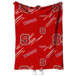 nc state wolfpack sketch lines red quilt blanket best selling