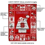 nc state wolfpack snoopy love red quilt blanket best selling