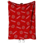 nc state wolfpack solid classic red quilt blanket best selling