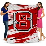nc state wolfpack wild lines red white quilt blanket best selling