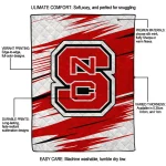 nc state wolfpack wild lines red white quilt blanket best selling