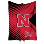 nebraska cornhuskers arrow layers red quilt blanket best selling
