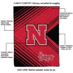 nebraska cornhuskers arrow layers red quilt blanket best selling