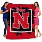Nebraska Cornhuskers Block Border Red Quilt Blanket 1 nebraska cornhuskers block border red quilt blanket best selling