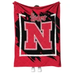nebraska cornhuskers block border red quilt blanket best selling