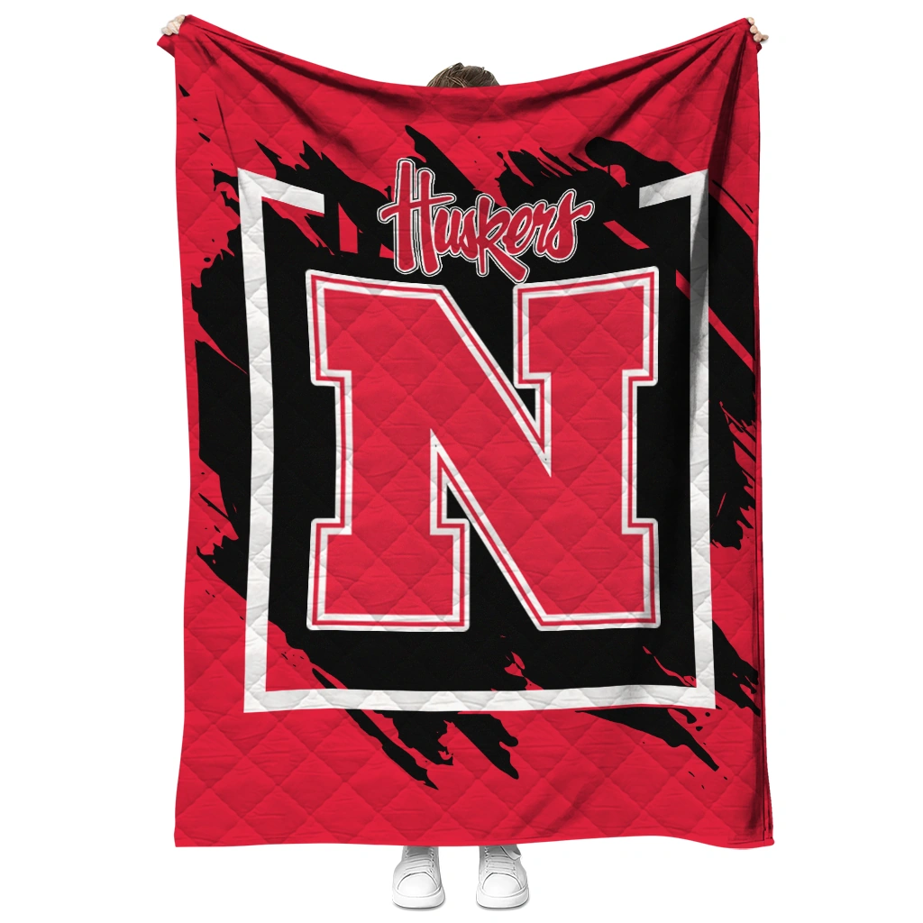 nebraska cornhuskers block border red quilt blanket fashion forward nebraska cornhuskers block border red quilt blanket fashion forward