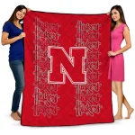 nebraska cornhuskers bold red quilt blanket best selling