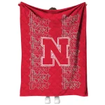 nebraska cornhuskers bold red quilt blanket best selling