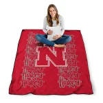 nebraska cornhuskers bold red quilt blanket best selling