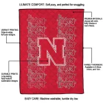 nebraska cornhuskers bold red quilt blanket best selling