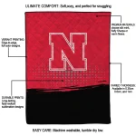 nebraska cornhuskers dot illusion red quilt blanket best selling