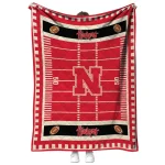 nebraska cornhuskers mickey player red quilt blanket best selling
