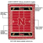 nebraska cornhuskers mickey player red quilt blanket best selling