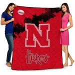 nebraska cornhuskers paint trail red quilt blanket best selling