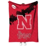 nebraska cornhuskers paint trail red quilt blanket best selling