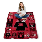 nebraska cornhuskers snoopy love red quilt blanket best selling