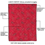 nebraska cornhuskers solid classic red quilt blanket best selling