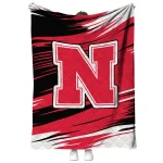 nebraska cornhuskers wild lines red white quilt blanket best selling