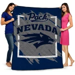 nevada wolf pack block border blue quilt blanket best selling
