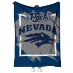 nevada wolf pack block border blue quilt blanket best selling