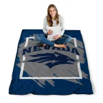 nevada wolf pack block border blue quilt blanket best selling