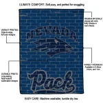 nevada wolf pack brick grid blue quilt blanket best selling