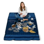 nevada wolf pack disney football blue quilt blanket best selling
