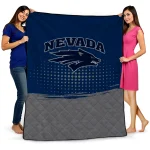 nevada wolf pack dot illusion blue quilt blanket best selling