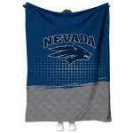 nevada wolf pack dot illusion blue quilt blanket best selling
