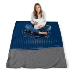 nevada wolf pack dot illusion blue quilt blanket best selling