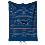 nevada wolf pack handdrawn stripes blue quilt blanket best selling